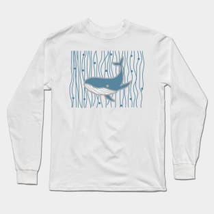 Whale - Blue Long Sleeve T-Shirt